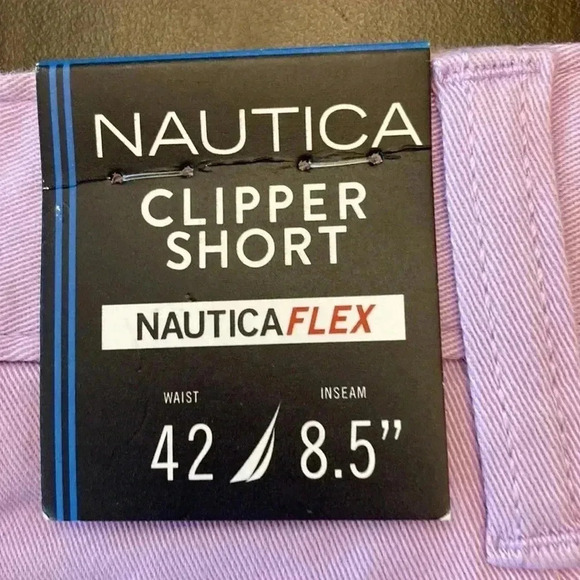 NWT NAUTICA CLIPPER SHORT CLASSIC FIT  MENS SIZE 42 INSEAM IS 8.5 “ LAVENDWR - Picture 7 of 11